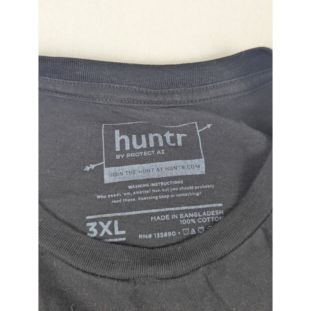 Pirate Bunny Mens 3XL Black Peek a Boo Pocket T-Shirt Rabbit Graphic Huntr - Picture 10 of 11